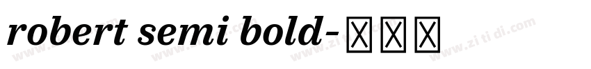 robert semi bold字体转换
